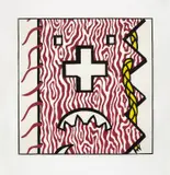 American Indian Theme IV (T.G. 349, C. 163) by Roy Lichtenstein, 1980, Woodcut and lithograph in colours, on handmade Suzuki paper, with full margins, sold Jan 2022