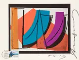 Andy Warhol, U. N. Stamp (F. & S. 185), 1979, Offset lithograph in colours and United Nations stamp, on Rives paper, with full margins