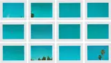 John Baldessari, Throwing Three Balls in the Air to Get a Straight Line (Best of Thirty-Six Attempts), 1973, The complete set of 12 offset lithographs in colours, on coated stock paper, with full margins, with title page and colophon, the sheets loose (as issued) all contained in the original blue letter-pressed paper folder with die-cut window opening and navy fabric-covered portfolio with gilt printed title