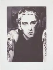 Eminem by Elizabeth Peyton, 2003, Etching and aquatint, on wove paper, with full margins, sold Jan 2022