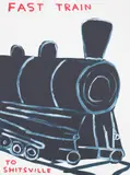 David Shrigley, Untitled (Fast Train to Shitsville), 2021, Screenprint in colours with varnish overlay, on Somerset Satin paper, the full sheet