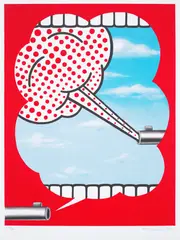 Chekhov's Gun by Emily Mae Smith, 2017, Screenprint in colours, on Coventry Rag paper, with full margins, sold Jan 2022