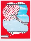 Emily Mae Smith, Chekhov's Gun, 2017, Screenprint in colours, on Coventry Rag paper, with full margins