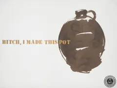 Theaster Gates, Bitch I Made this Pot, 2013, Lithograph and screenprint in colours with rubber stamp, on Somerset paper, with full margins