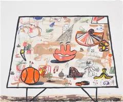 Eddie Martinez, Clam Appeal, 2009, Lithograph and screenprint in colours, on Fabriano Artistico Hotpress paper, the full sheet