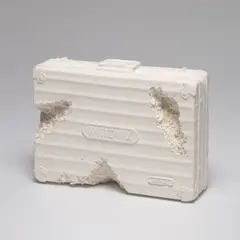 Eroded Attaché by Rimowa x Daniel Arsham, 2019, Cast multiple, contained in a black satin lined aluminium RIMOWA briefcase, with accompanying Owner's Manual and 5-year , sold Jan 2022