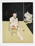 Francis Bacon, Seated Figure (after, Study for a Portrait 1981) (S. 5, T. 15), 1983, Etching and aquatint in colours, on Arches paper, with full margins