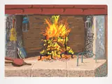David Hockney, A Bigger Fire, from My Normandy