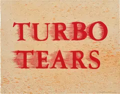Turbo Tears by Ed Ruscha, 2020, Lithograph in colours, on Grey BFK Rives paper, the full sheet, sold Jun 2022