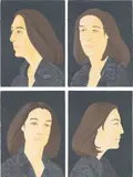 Alex Katz, Ada Four Times (M. 117-120), 1979-80, The complete set of four screenprint and lithographs in colours, on Arches Cover paper, the full sheets