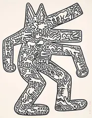 Keith Haring, Dog (L. 48-49), 1986-87, Lithograph, on BFK Rives paper, with full margins