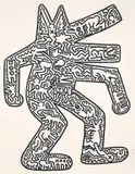 Keith Haring, Dog (L. 48-49), 1986-87, Lithograph, on BFK Rives paper, with full margins