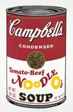 Tomato-Beef Noodle O's, from Campbell's Soup II (F. & S. 61) by Andy Warhol, 1969, Screenprint in colours, on wove paper, with full margins, sold Jun 2022