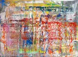 Abstraktes Bild (P1) by Gerhard Richter, chromogenic print, flush-mounted to aluminium with metal strainer on the reverse, sold Jun 2022