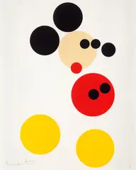 Mickey by Damien Hirst, 2014, Screenprint in colours with glaze, on wove paper, with full margins, sold Jun 2022