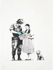 Stop and Search by Banksy, 2007, Screenprint in colours, on Arches 88 paper, with full margins, sold Jun 2022