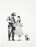 Stop and Search by Banksy, 2007, Screenprint in colours, on Arches 88 paper, with full margins, sold Jun 2022