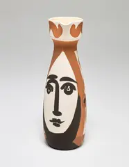 Visage (Face) (R. 288) by Pablo Picasso, 1955, White earthenware turned pitcher painted in colours with glaze on the inside, sold Jun 2022
