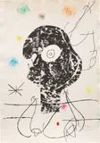 Joan Miró, Emehpylop (Cyclops) (D. 451), 1968, Etching with cement imprint and drypoint in colours, on Madeure rag paper, the full sheet