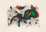 Le bélier fleuri (The Flowery Ram) (M. 739, C. 145) by Joan Miró, 1971, Lithograph in colours, on Arches paper, with full margins, sold Jun 2022