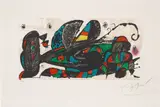 Joan Miró escultor (Joan Miró Sculptor): one plate (M. 934, C. 191) by Joan Miró, 1974, Lithograph in colours, on Guarro paper, with full margins, sold Jun 2022
