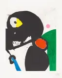 Joan Miró, La mangeuse de crabes (The Woman Crab-Eater), from People of the Sea (D. 1276), 1990, Aquatint in colours with carborundum, on Rives paper, with full margins