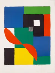 Hélice rouge (Red Propeller) by Sonia Delaunay, 1972, Lithograph in colours, on Arches paper, with full margins, sold Jun 2022