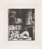 Henry Moore, Reclining Figure: Architectural Background II (C. 455), 1977, Lithograph in colours, on TH Saunders paper, with full margins