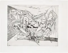 Stanley William Hayter, Combat (B. & M. 102), 1936, Etching, on Kochi paper, with full margins