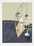 Trois études de dos d'homme (after, Three Studies of the Male Back 1970): right panel (S. 21, T. 21) by Francis Bacon, 1987, Lithograph in colours, on Arches paper, with full margins, sold Jun 2022