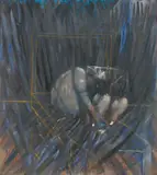 Figures in a Landscape (Q5) by Francis Bacon, 1956/2015, Giclée print in colours, flush-mounted to aluminium support (as issued), offered Jun 2022