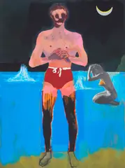 Bather for Secession by Peter Doig, 2020, Digital pigment print in colours, on Somerset paper, the full sheet, sold Jun 2022