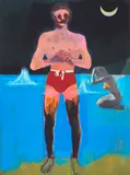 Peter Doig, Bather for Secession, 2020, Digital pigment print in colours, on Somerset paper, the full sheet