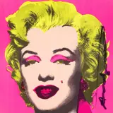 Andy Warhol, Marilyn (Invitation), 1981, Offset lithograph in colours, on smooth wove paper, printed to the edges (only the front panel)