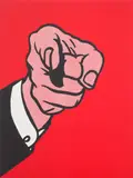 Roy Lichtenstein, Finger Pointing, from The New York Collection for Stockholm (C. 126), 1973, Screenprint in colours, on wove paper, the full sheet