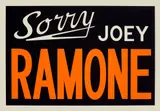 Adam McEwen, Sorry, Joey Ramone, 2012, Screenprint in colours, on vinyl, the full sheet