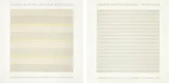 Untitled: two works by Agnes Martin, 1991, Two offset lithographs, on firm transparency paper, with full margins, sold Jun 2022