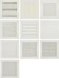 Paintings and Drawings 1974-1990 by Agnes Martin, 1991, The complete set of 10 lithographs in colours, on firm transparency paper, with full margins, with text, the sheets loos, sold Jun 2022