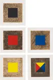 Pat Steir, Drawing Lesson Part II (Color), 1978, The complete set of five etchings with drypoint in colours, on wove paper, with full margins, with colophon, the sheets loose (as issued) all contained in the original portfolio folder