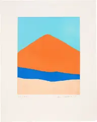 Guatemala by Etel Adnan, 2017, Aquatint in colours, on Arches paper, with full margins, sold Jun 2022
