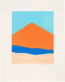 Etel Adnan, Guatemala, 2017, Aquatint in colours, on Arches paper, with full margins