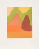 Etel Adnan, Dans le mystère de la nature (In The Mystery of Nature), 2018, Aquatint in colours, on Arches paper, with full margins