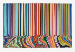 Colourcade Buzz by Ian Davenport, 2015, Etching in colours, with Chine-collé to Hahnemühle paper, with full margins, sold Jun 2022