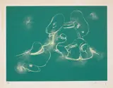 Claes Oldenburg, Soft Drum Set - On Chalk Board (A. & P. 98), 1972, Screenprint in colours, on Arjomari paper, with full margins