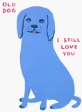 David Shrigley, Untitled (Old Dog), 2021, Screenprint in colours, on Somerset paper, the full sheet
