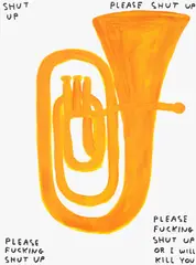 Shut Up by David Shrigley, 2018, Screenprint in colours, on Somerset paper, the full sheet, sold Jun 2022