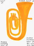 David Shrigley, Shut Up, 2018, Screenprint in colours, on Somerset paper, the full sheet