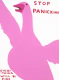 David Shrigley, Stop Panicking, 2021, Screenprint in colours with varnish overlay, on Somerset Satin paper, the full sheet