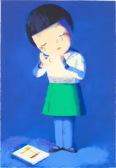 Liu Ye, Crying Over Mondrian, 2000, Lithograph in colours, on BFK Rives paper, the full sheet