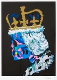Bradley Theodore, The Crown, 2021, Screenprint and archival pigment print in colours with gold foil, on cotton archival paper, with full margins